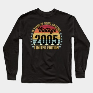 16th Birthday, 16 Year Old Gifts Vintage 2005 Limited Edition Long Sleeve T-Shirt